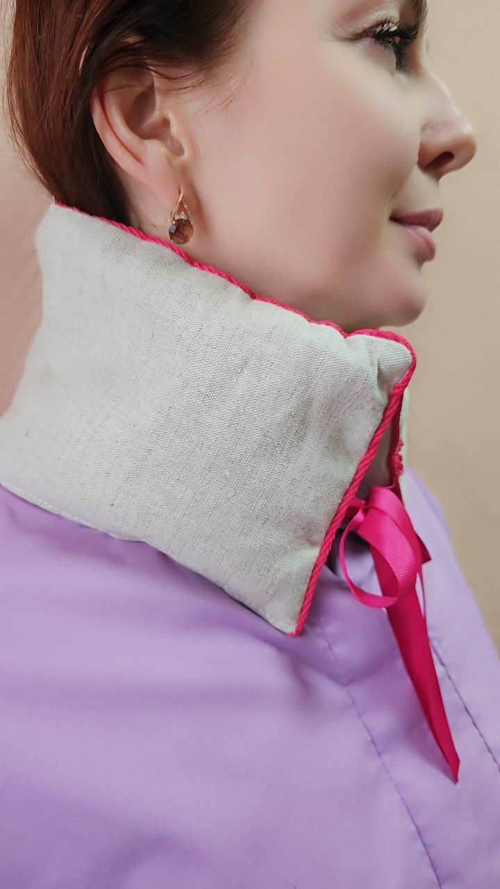 снимок Воротник "ВИШНЕВЫЕ ОБЪЯТИЯ" малиновое кружево от магазина BIO-TEXTILES ОПТ