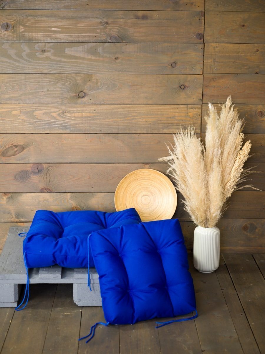 снимок Подушка для сада "ЛОФТ" синяя 50*50 от магазина BIO-TEXTILES ОПТ