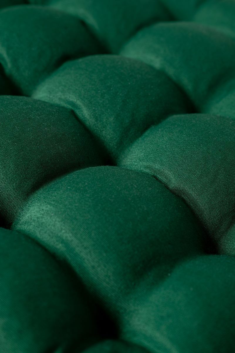снимок Подушка для стула "ЛОФТ" с завязками, зеленая 40*40 от магазина BIO-TEXTILES ОПТ
