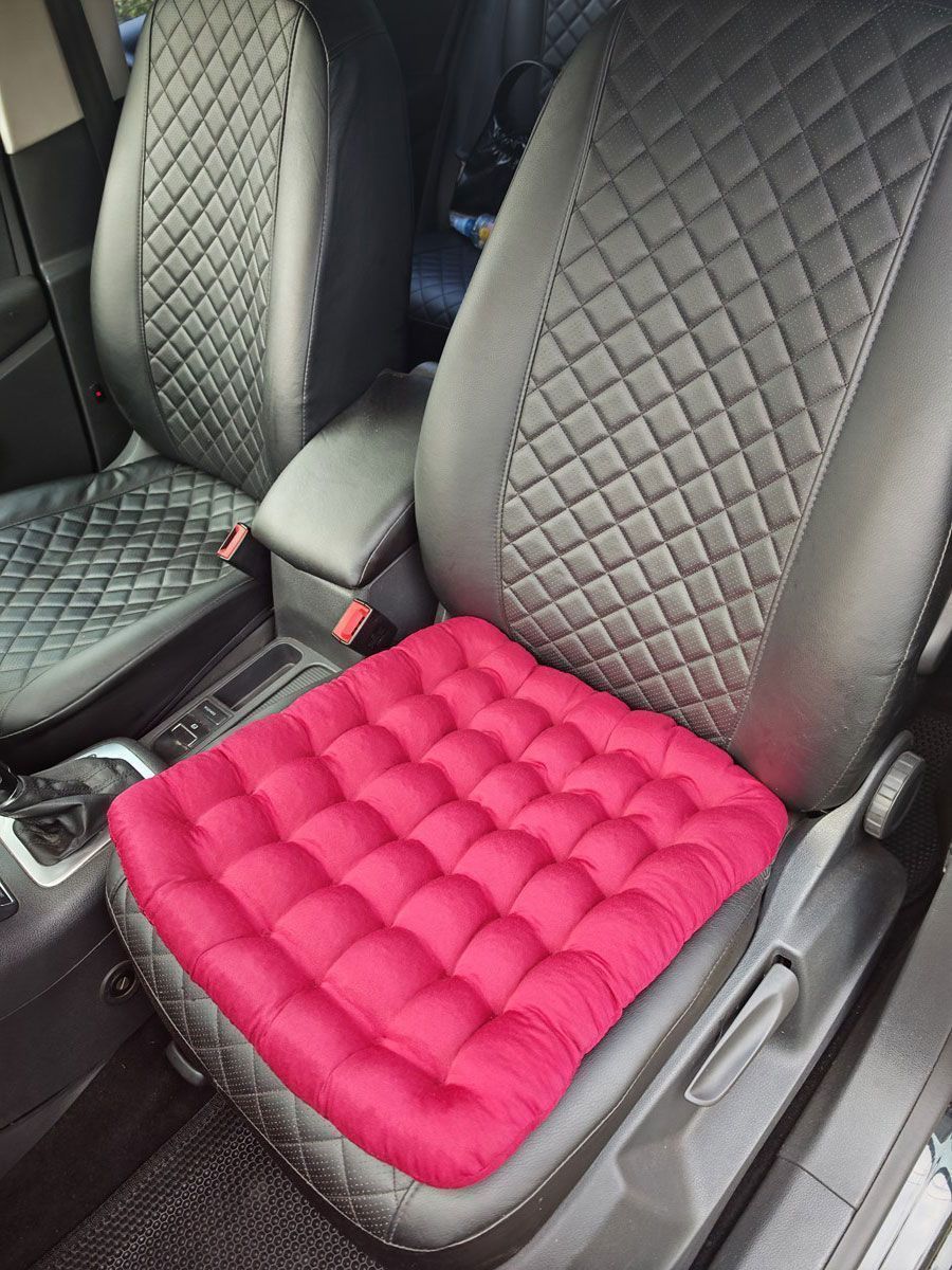 снимок Подушка автомобильная на сиденье "АВТО-БИО" бордовая 50*45 от магазина BIO-TEXTILES ОПТ