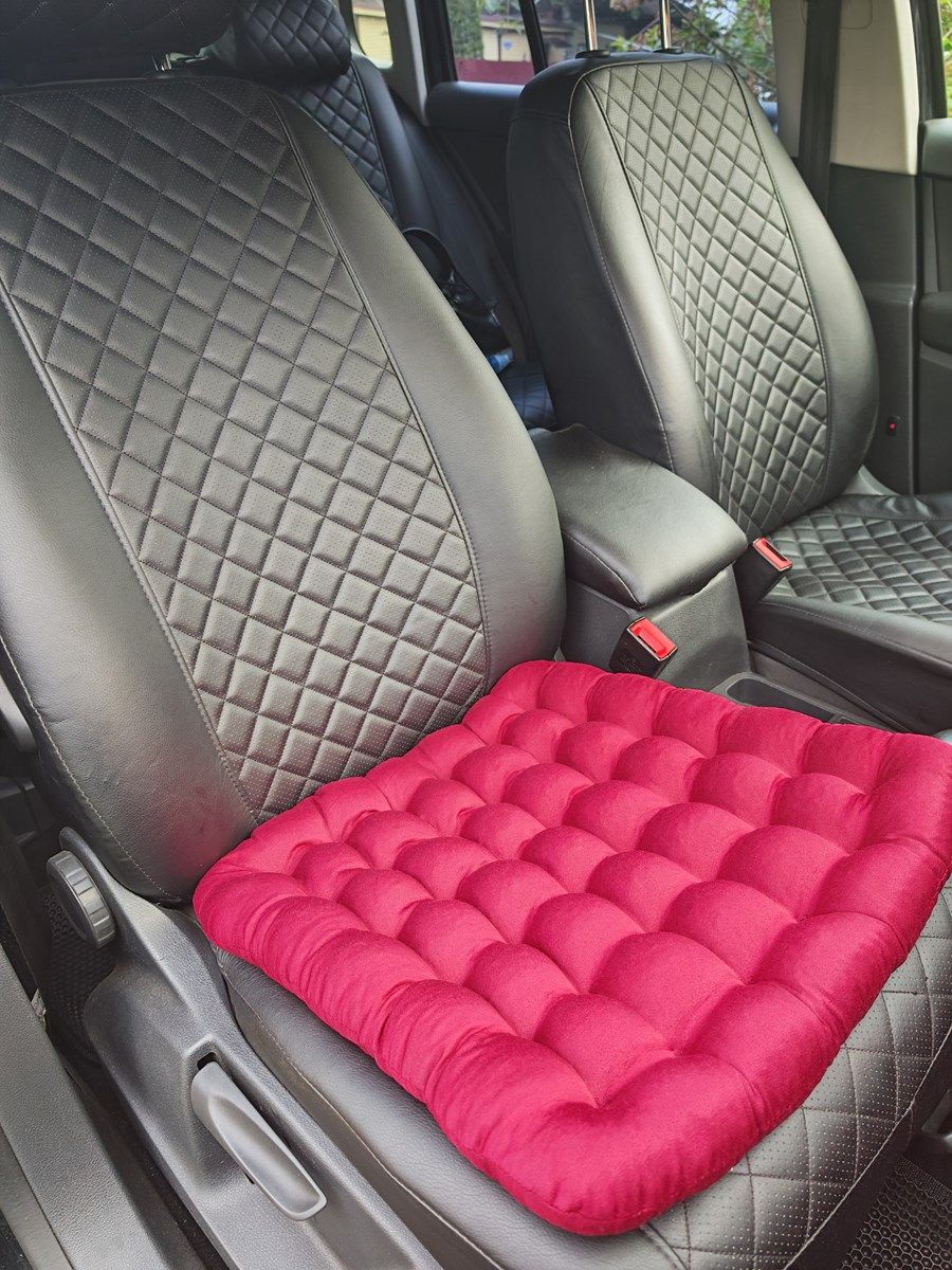 снимок Подушка автомобильная на сиденье "АВТО-БИО" бордовая 50*45 от магазина BIO-TEXTILES ОПТ